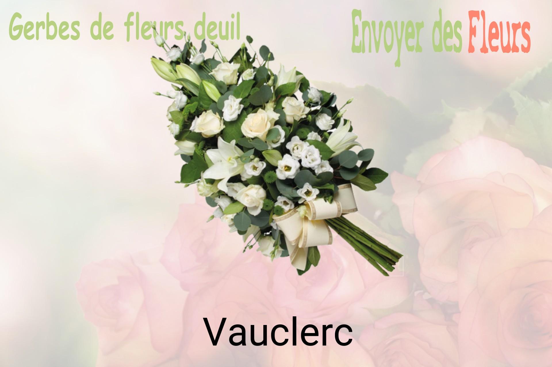 Gerbe de fleurs de deuil livrée à Vauclerc